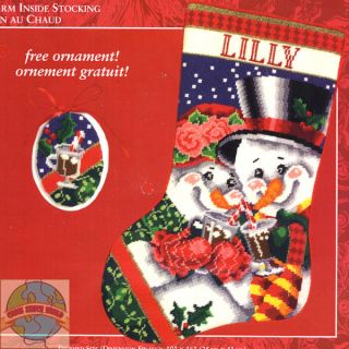 Needlepoint Kit Snowman Warm Inside Christmas Stocking