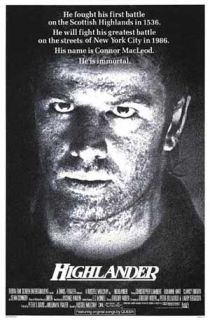  1986 Orig Rolled 1 Sheet Movie Poster Christopher Lambert