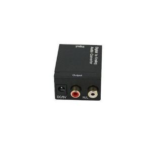  Optical Coax Coaxial Toslink to Analog RCA L R Audio Converter Adapter