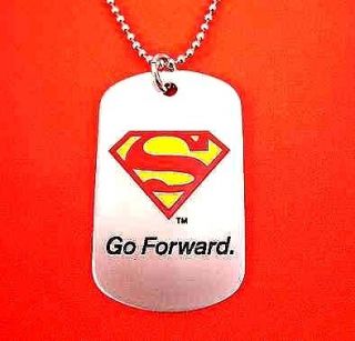 Christopher Reeve Superman Dog Tag Necklace C R Paralysis Research