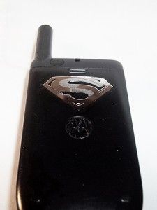 Chrome Superman sticker for cell phone, laptop, iphone, android, nokia