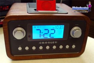 NEW Crosley Dock Clock Radio with iPod Dock AM/FM with antenna