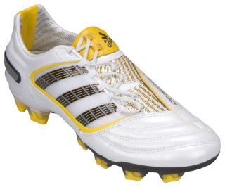 Mens Adidas Predator x FG Soccer Cleats Boots Shoes White Yellow Black