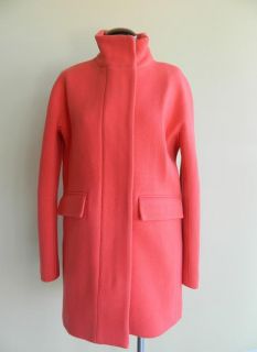 JCrew Stadium Cloth Cocoon Coat 00 325 smoky coral jacket wool