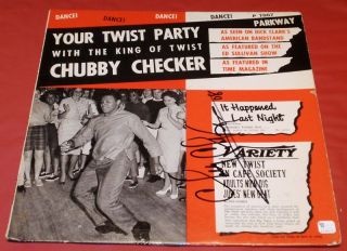 Chubby Checker Your Twist Party Signed LP Cover GAI