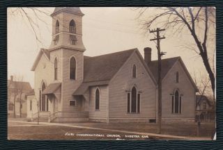 1908 First Congregational Church Sabetha Kansas Vintage RPPC