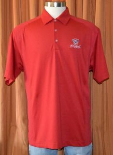 Nike Bolingbrook Golf Club Short Sleeve Red Athletic Polo Shirt Mens