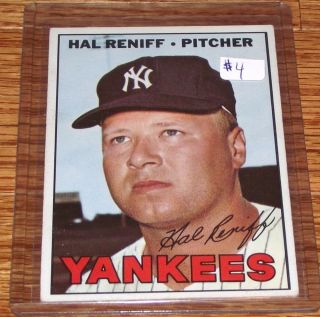  1967 Topps 201 Hal Reniff New York Yankees A2