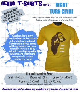 Clyde Retro T Shirt Clint Eastwood Every Which Way New