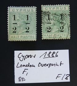  London QV Provisionals Zypern Chypre Cipro Chipre Englnd Colony