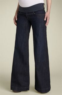 Juicy Couture Maternity Super Wide Leg Stretch Denim Trousers (Blackpool Wash)
