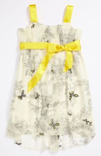 Way In Butterfly Print Dress (Little Girls)
