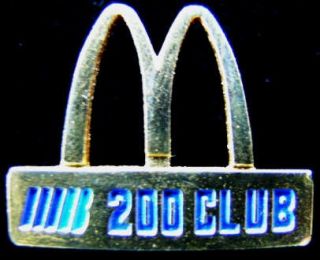 McDonalds Collector Lapel Pin 200 Club