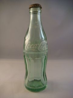 Coca Cola Green Glass Bottle New York NY Coke 6 1 2 fl oz Thick Glass