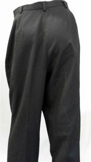 Liz Claiborne Petite 10P Wool Lined Dress Pants Black Solid Slacks