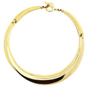Clara Studio Inc Modernist Gold Collar Necklace.