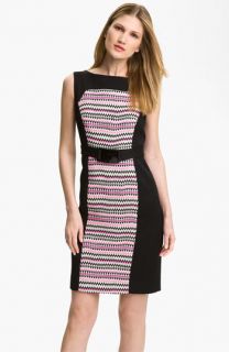 Milly Fiona Belted Colorblock Sheath Dress