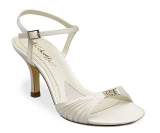 Womens Coloriffics Ashley Satin Bridal Heels Formal Wedding Shoes
