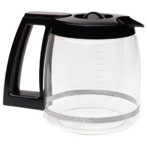 Cuisinart 12 Cup Coffee Pot Replacement Carafe Glass Extra Black