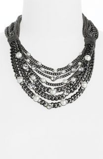 Givenchy Station Pearl Bib Statement Necklace