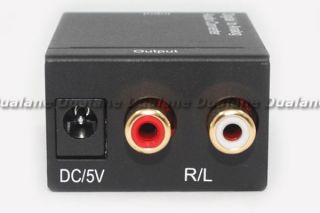  Coaxial Coax s PDIF Toslink to Analog RCA R L Audio Converter US