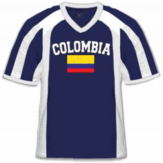 Colombia Soccer T Shirt Flag Footbal Country Jersey Tee