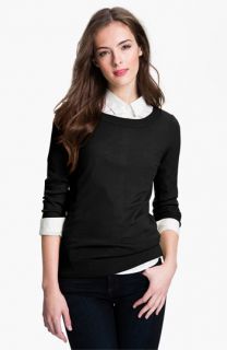 Halogen® Merino Crewneck Sweater (Petite)