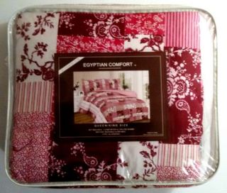  Pink Patchwork Comforter King Queen Size Egyptian Comfort