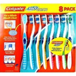 Colgate 360 Toothbrush Soft Full Head 8 Pack New