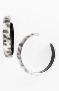 Alexis Bittar Leopard Hoop Earrings