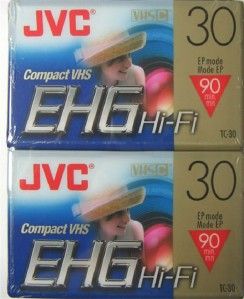 JVC Compact VHS C EHG 30 Hi Fi TC 30 Factory SEALED Camcorder Tapes