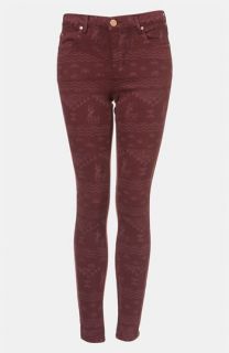 Topshop Moto Leigh Andean Print Skinny Jeans