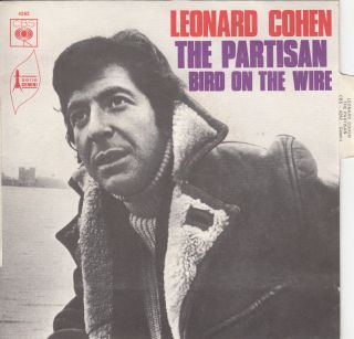 LEONARD COHEN THE PARTISAN BIRD ON THE WIRE RARE ORIGINAL FRENCH PS