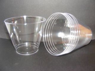 Clear Hard Plastic Disposable Cups Tumblers 9 oz 500 CS