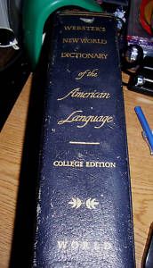 1969 Websters New World College Edition Dictionary $$ Back GUARANTEE