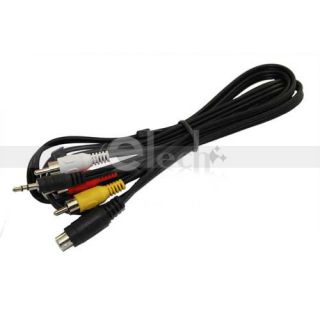  Video 3 5mm Audio to 3 RCA Composite AV Cable for Laptop PC TV