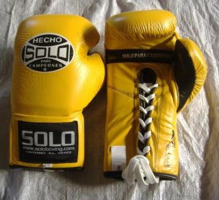 Yellow Pacquiao Mosley Solo Boxing Gloves Cleto Reyes