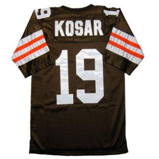  Kosar 19 Cleveland Browns Throwback Brown Sewn Mens Size Jersey