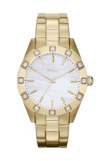 DKNY Glitz Crystal Bezel Bracelet Watch