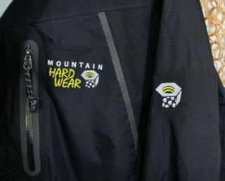 Mountain Hardwear Mens Nice Black Conduit Silk Seam SEALED Rain Jacket