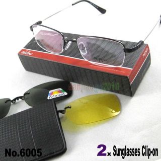 2pcs Magnetic Clip on Sunglasses Memory High Flexibility Super Light