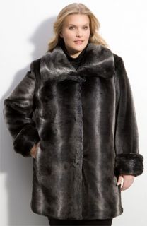 Gallery Faux Fur Coat (Plus)