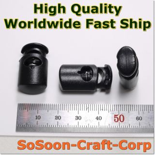COMBINED SHIPPING 10ea Cord Locks string stopper Plastic barrel oval