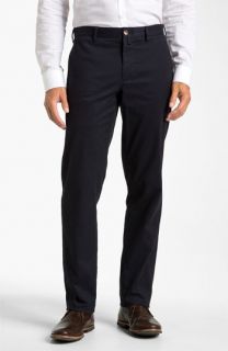 Façonnable Flat Front Cotton Twill Trousers