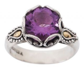 Suarti Artisan Crafted Sterling/18K 2.25ct Amethyst Ring —
