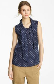 Boy. by Band of Outsiders Tie Neck Print Top