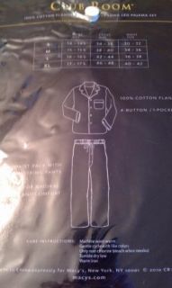 Club Room Mens Pajama Set Sleepwear Long Sleeves Pants Brand New M