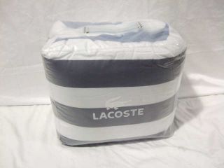 lacoste concordia ice full comforter color concordia ice blue stripe