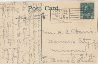 1913 Victoia Canada Pacific Sealing Fleet Postcard