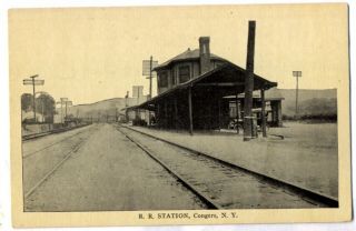 Congers NY Railroad Station Postcard